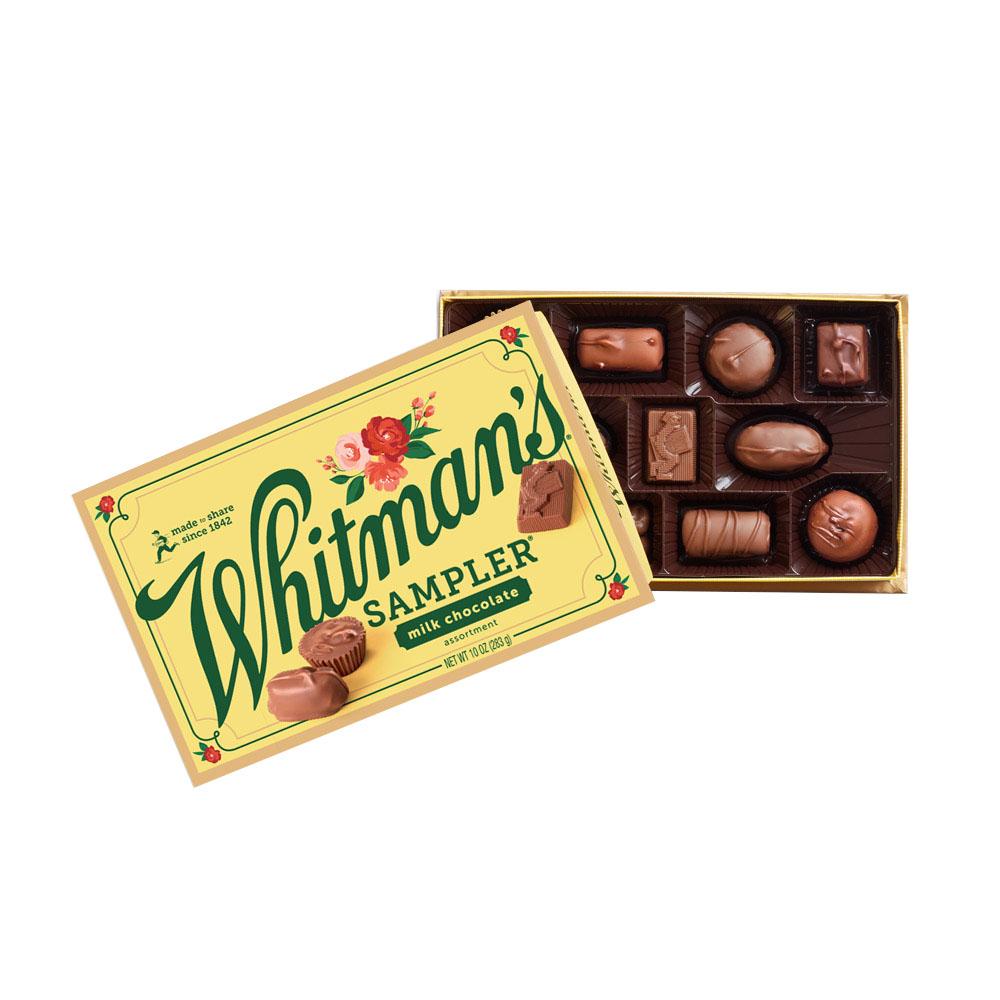 whitman's sampler assorted milk chocolates, 10 oz. | milk chocolate box | by whitmans