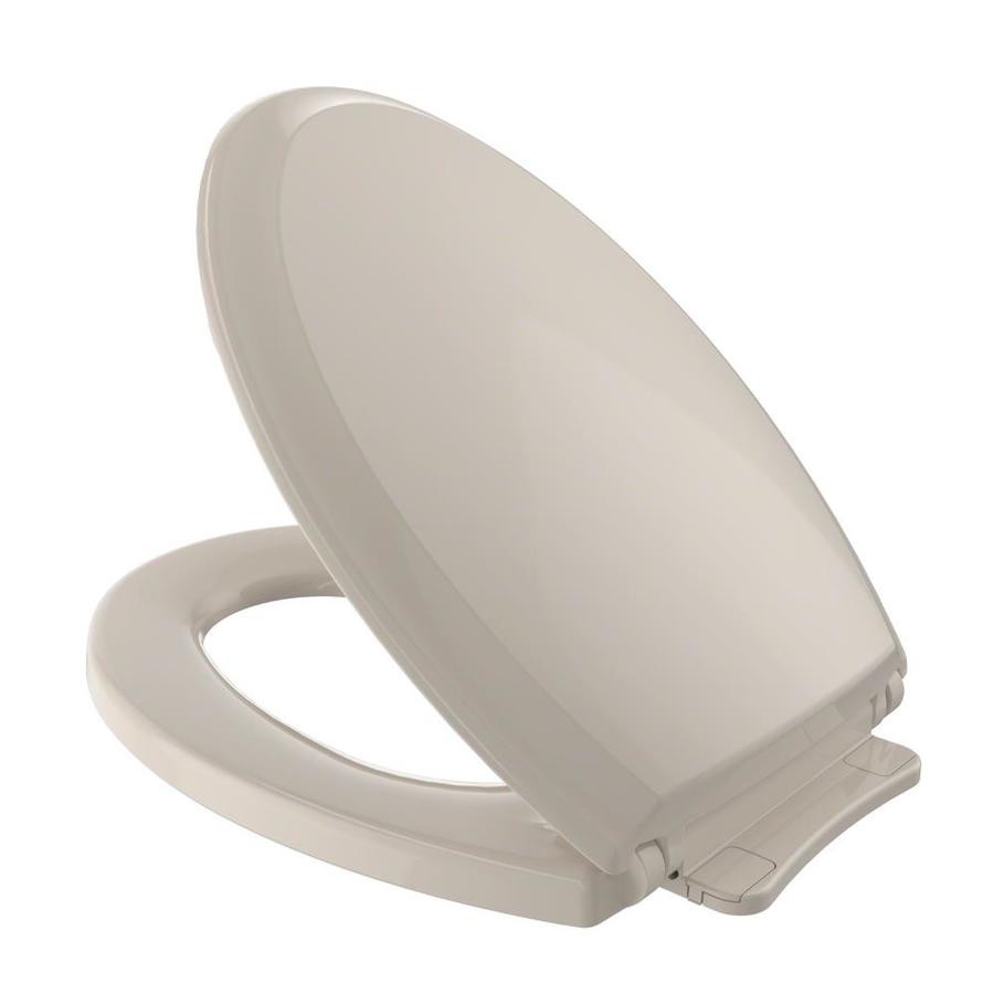 TOTO Guinevere Bone Elongated Slow-Close Toilet Seat in Brown | SS224-03