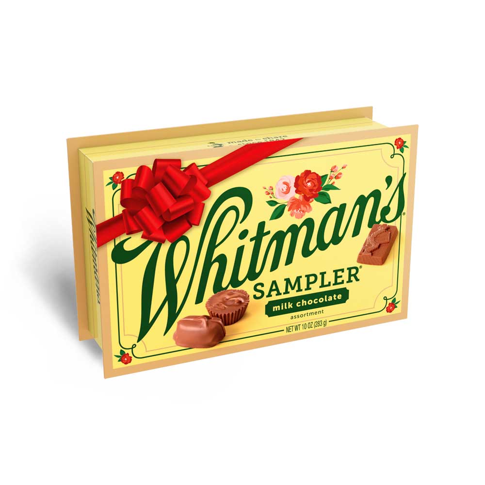 whitman's assorted milk chocolates holiday sampler, 10 oz. | milk chocolate box | by whitmans