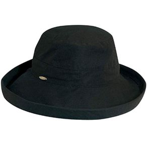 Dorfman Pacific Women\'s Cotton Upturn Sun Hat 862385-Black  Size one size fits most, black