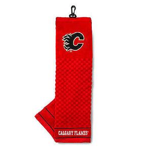 NHL Embroidered Scrubber Towel 916453-Calgary Flames