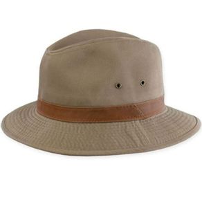 Dorfman Pacific Men\'s Twill Safari Hat 917499-Bark  Size xl, bark