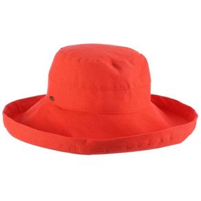 Dorfman-Pacific Cotton Upturn Sun Big Brim Women\'s Hat 917521-Coral  Size one size fits most, coral
