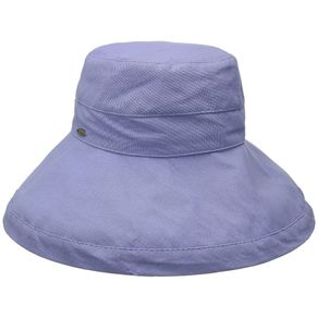 Dorfman-Pacific Cotton Upturn Sun Big Brim Women\'s Hat 917528-Perwinkle  Size one size fits most, perwinkle