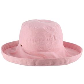 Dorfman-Pacific Cotton Upturn Sun Big Brim Women\'s Hat 917529-Pink  Size one size fits most, pink