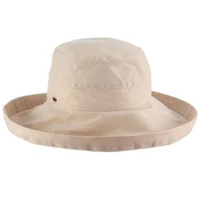 Dorfman-Pacific Cotton Upturn Sun Big Brim Women\'s Hat 917532-Sand  Size one size fits most, sand