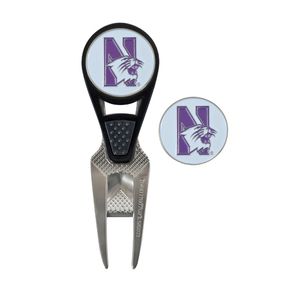 NCAA Repair Tool and Ball Marker 934708-Northwestern University Wildcats