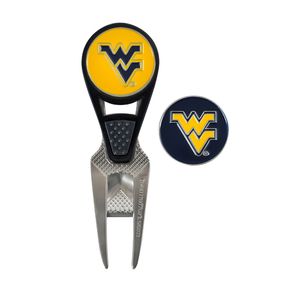 NCAA Repair Tool and Ball Marker 934716-West Virginia University Mountaineers