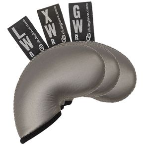 Club Glove Gloveskin Iron Headcovers - 3PC 942437-Brush Metal  Size standard, brush metal