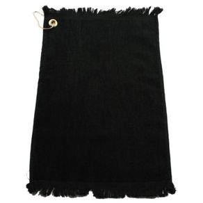 ProActive Sports Velour Towel w/ Fringe 942615-Black, black