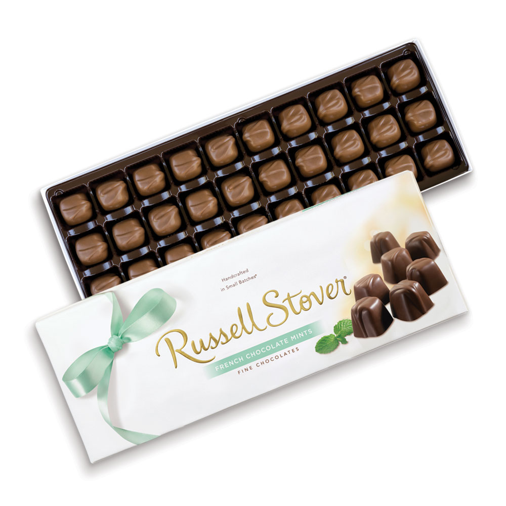 milk chocolate french chocolate mints, 10 oz. box | chocolates | by russell stover