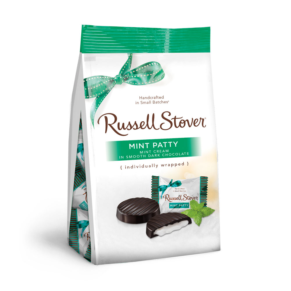 dark chocolate mint patties favorites, 6 oz. bag | chocolates | by russell stover