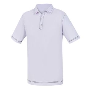 FootJoy Juniors\' Stretch Pique Contrast Stitch Polo Shirt 983544-White  Size xl, white