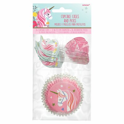 288 Piece Magical Unicorn Cupcake Case and Pick Set Amscan