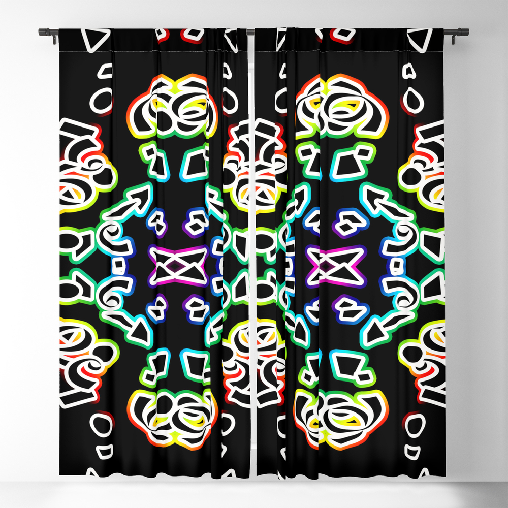 Multi Colored Symmetry Blackout Window Curtains by beckybetancourt