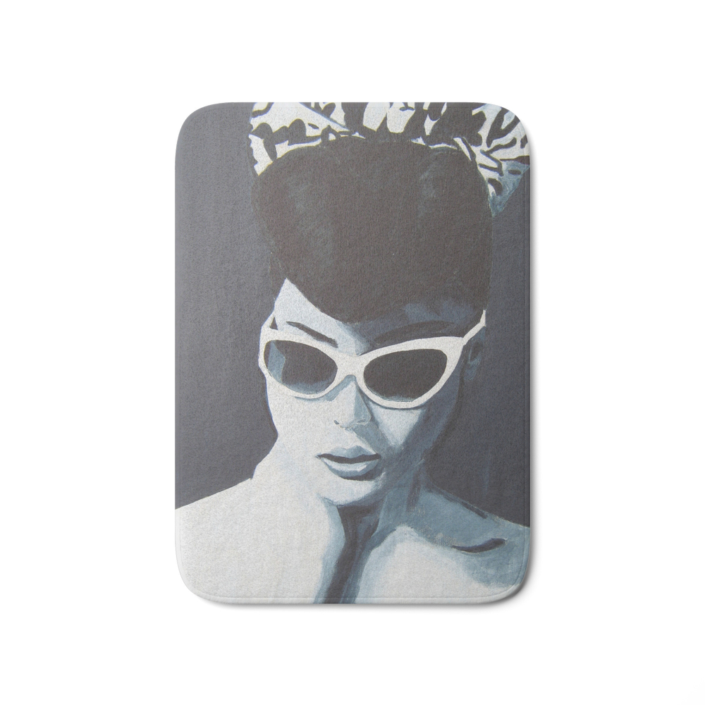 Thinking Bath Mat by lauriespaintings