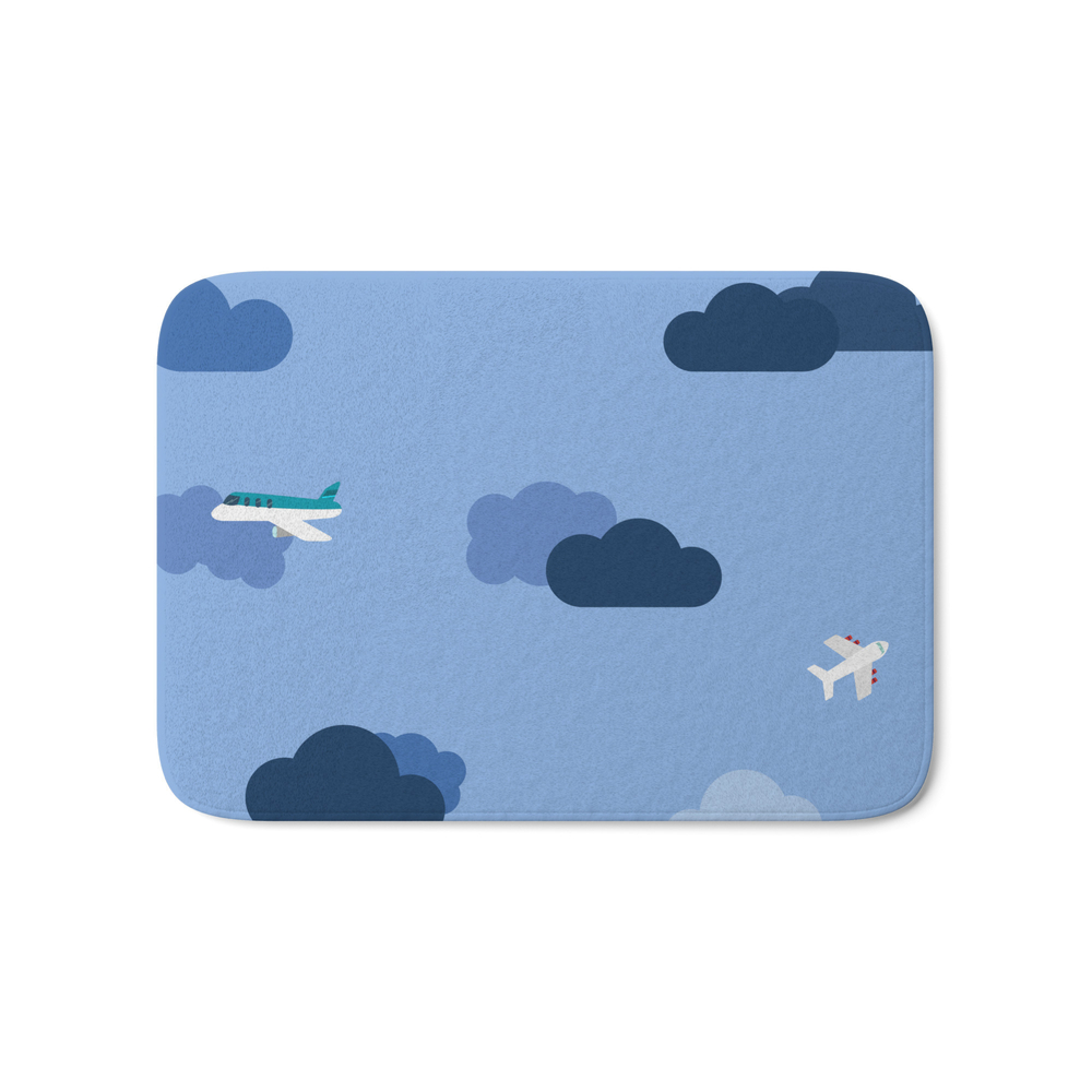 Busy Skies Bath Mat by isobeauty