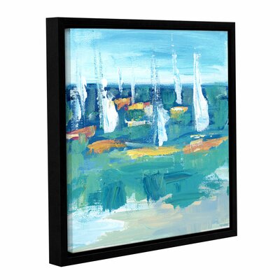 Just the Sea III Framed Painting Print Breakwater Bay Size: 14