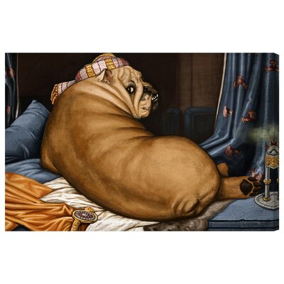 Grande Bulldog-Alisque by Carson Kressley - Wrapped Canvas Print Brayden Studio® Size: 30