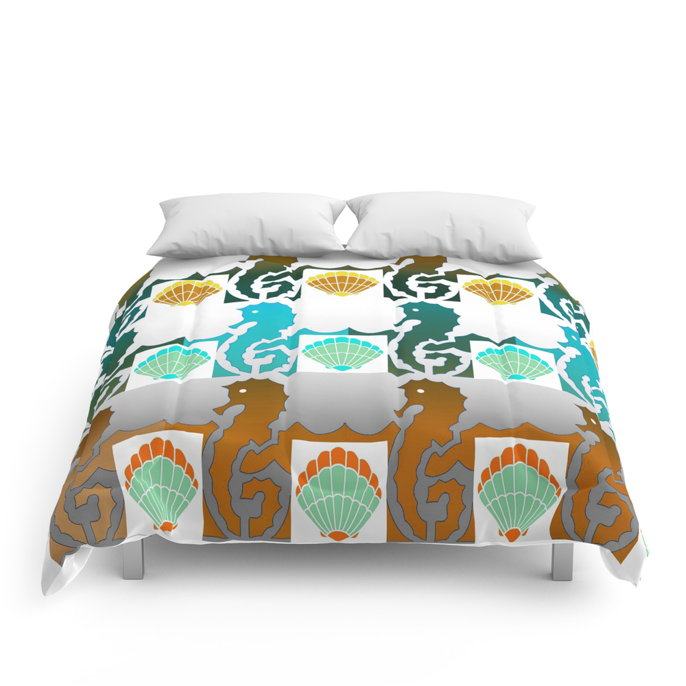 Seahorses & Shells 3 Comforter