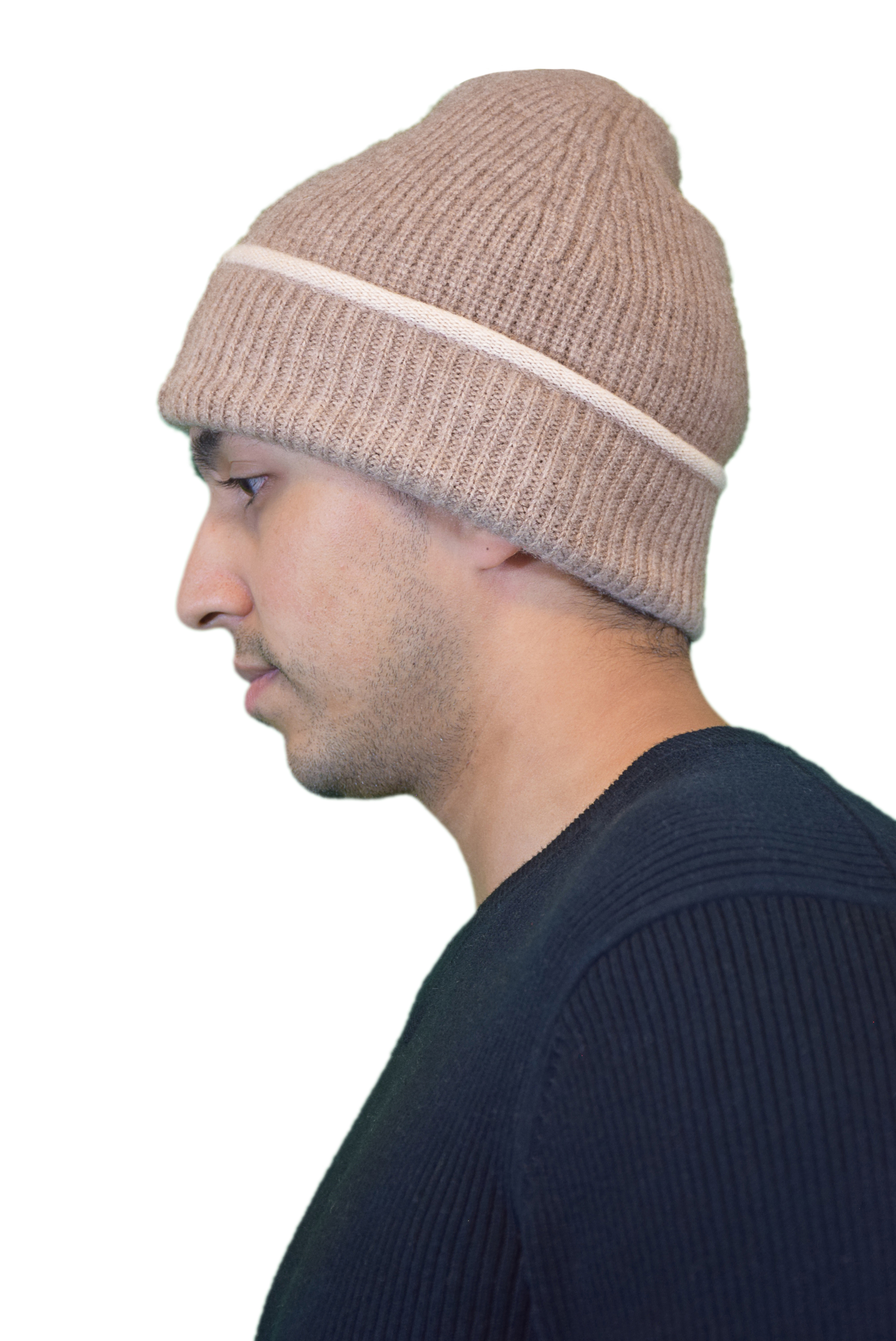 Pure Cashmere Ribbed Toque