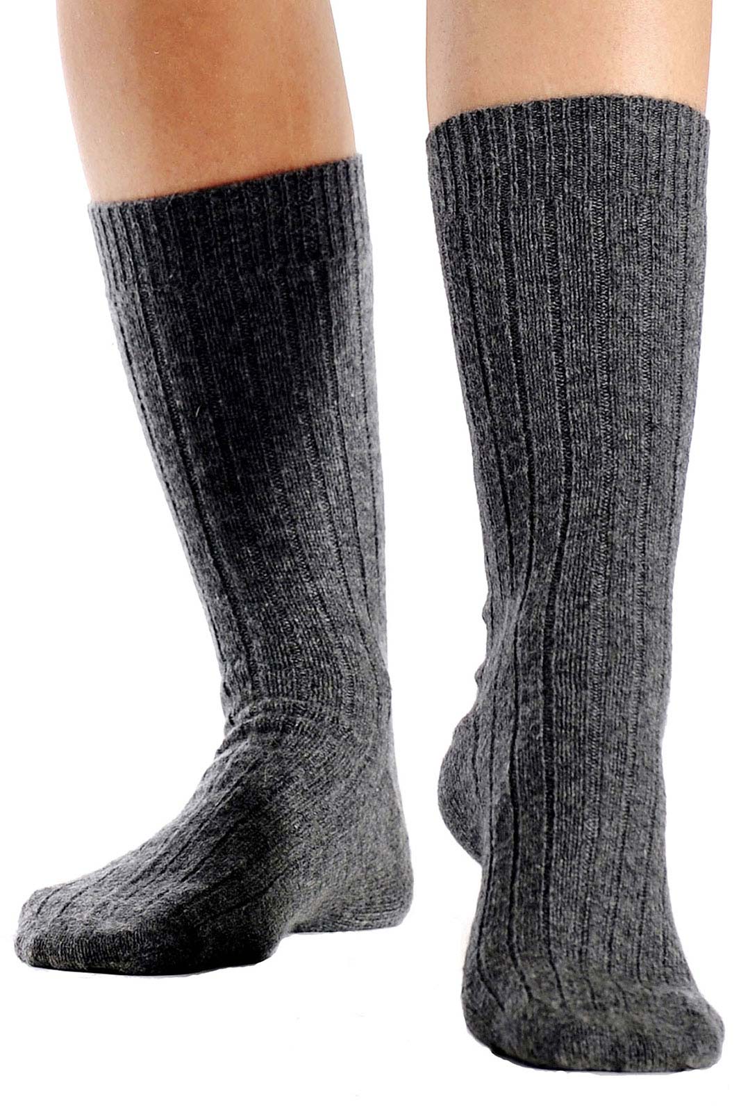 Pure Cashmere Socks (Black, Large/Extra Large)