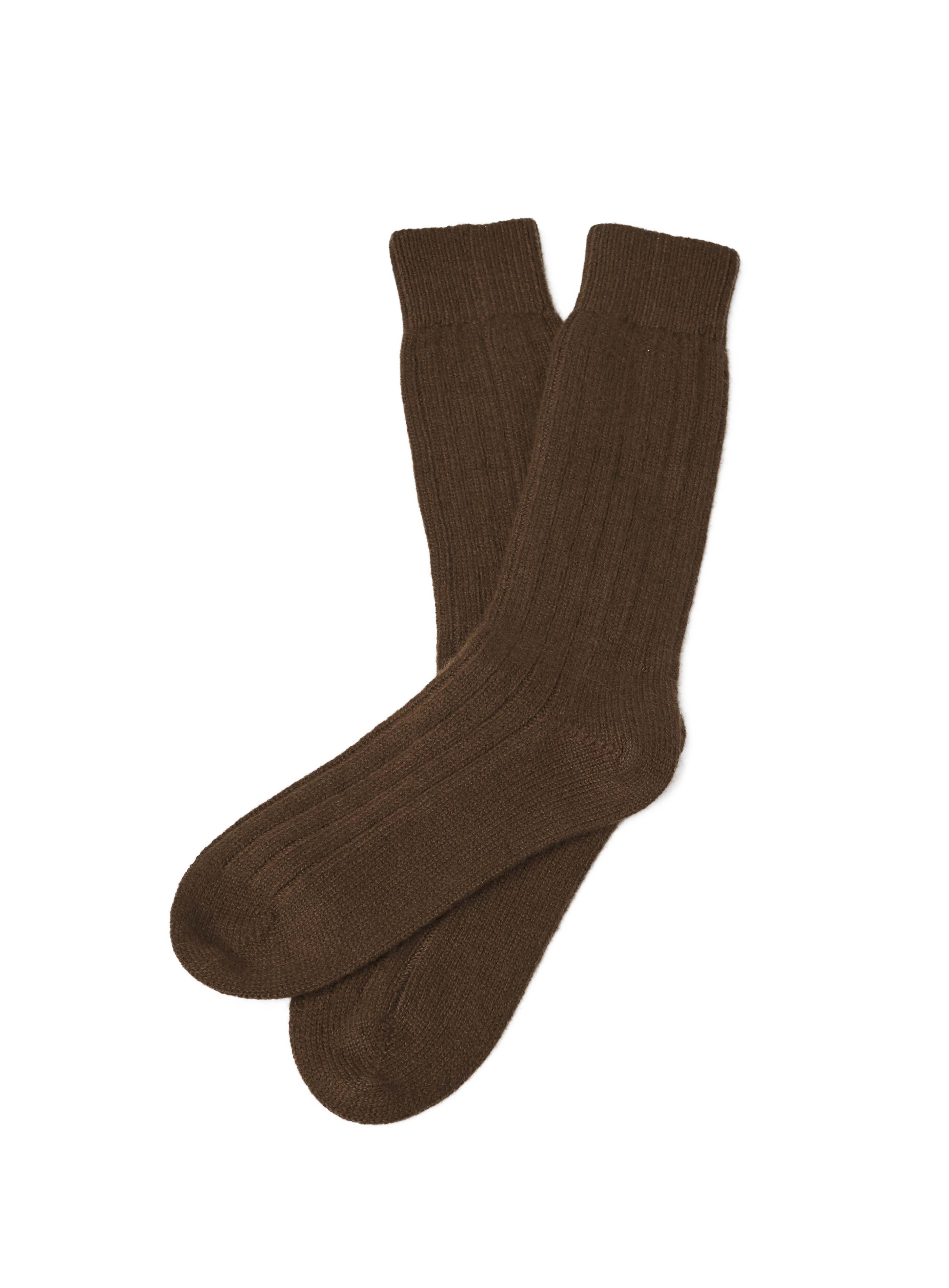 Pure Cashmere Socks (Espresso, Large/Extra Large)