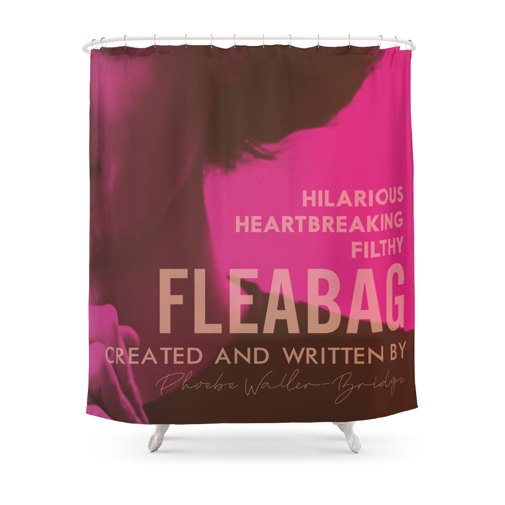 Fleabag, Phoebe Waller-Bridge, British Comedy Show, Alternative Poster Shower Curtain by stefanoreves