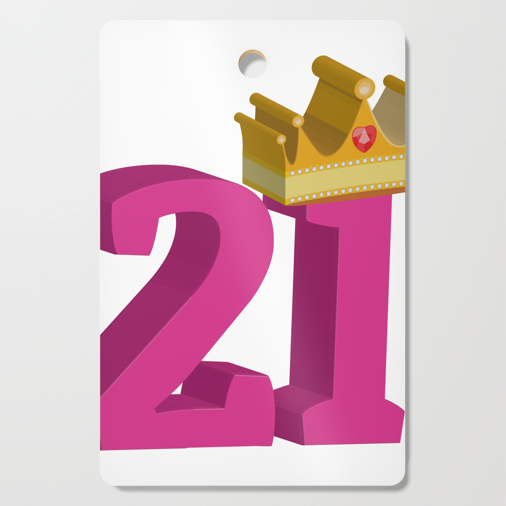 21st Birthday Crown Cutting Board by vroomie