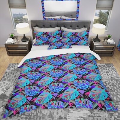 Tropical Duvet Cover Set East Urban Home Size: King Duvet Cover + 2 Shams