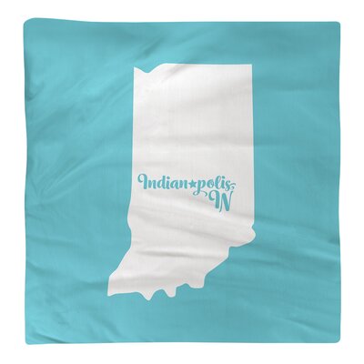 Indianapolis Indiana Napkin East Urban Home Color: Teal, Size: 10