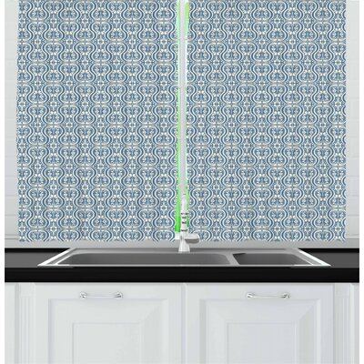 Damask Kitchen Curtain East Urban Home