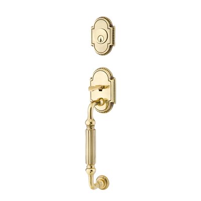 Knoxville Dummy Handleset Emtek Finish: French Antique Brass, Interior Knob/Lever Type: Milano Lever, Handle Orientation: Left Handed