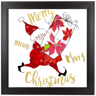 'Elf with a Package' Graphic Art Print East Urban Home Size: 30