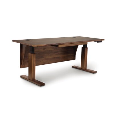 Invigo Desk Copeland Furniture Color (Top/Frame): Soaped Ash/Black/Keyboard Tray, Size: 30