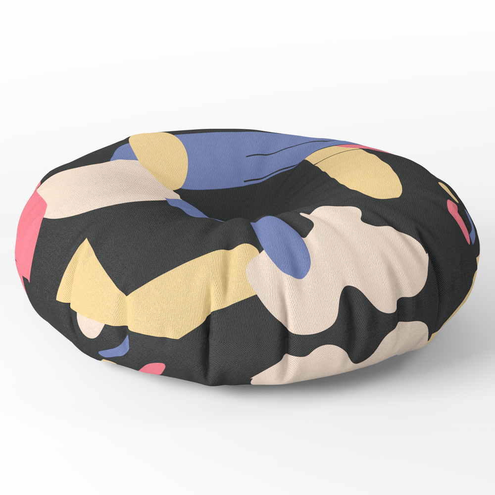 Abstract Color 2 Round Floor Pillow - x 26