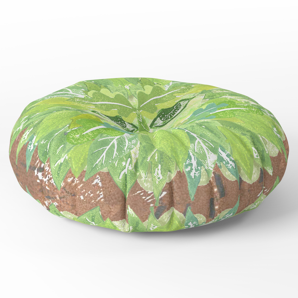 Green Man Round Floor Pillow - x 26