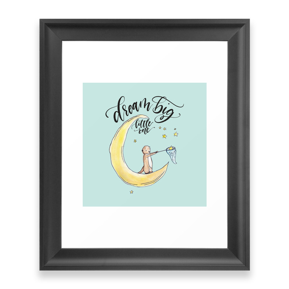 Dream Big, Little One Framed Art Print by thepigeonletters