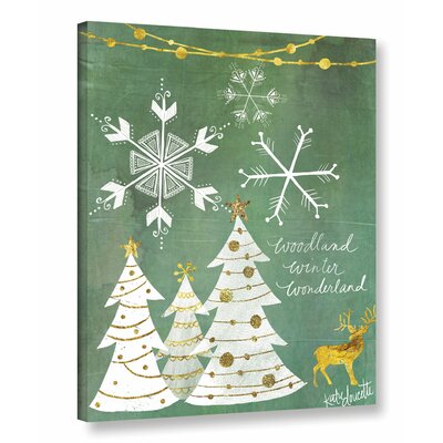 Woodland Winter Wonderland Textual Art on Wrapped Canvas The Holiday Aisle® Size: 10