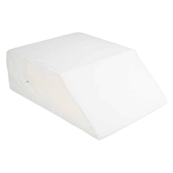 Memory Foam Leg Wedge, White, 6 Inches