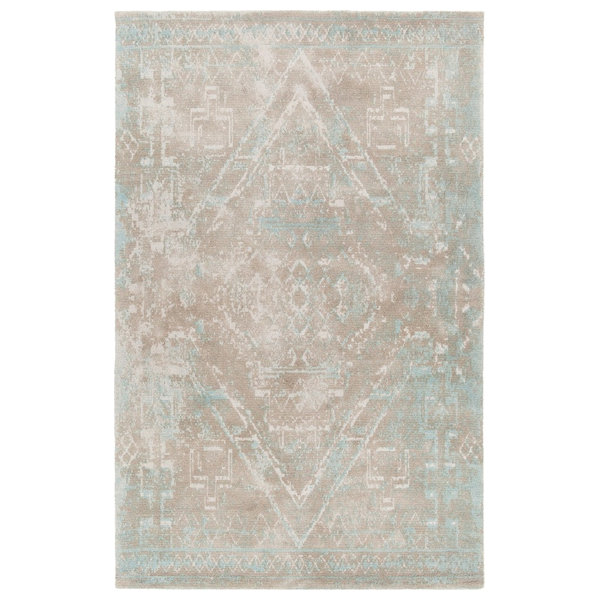 Tayla Hand-Tufted Traditional Rug, Beige/White/Charcoal, Rectangular 5