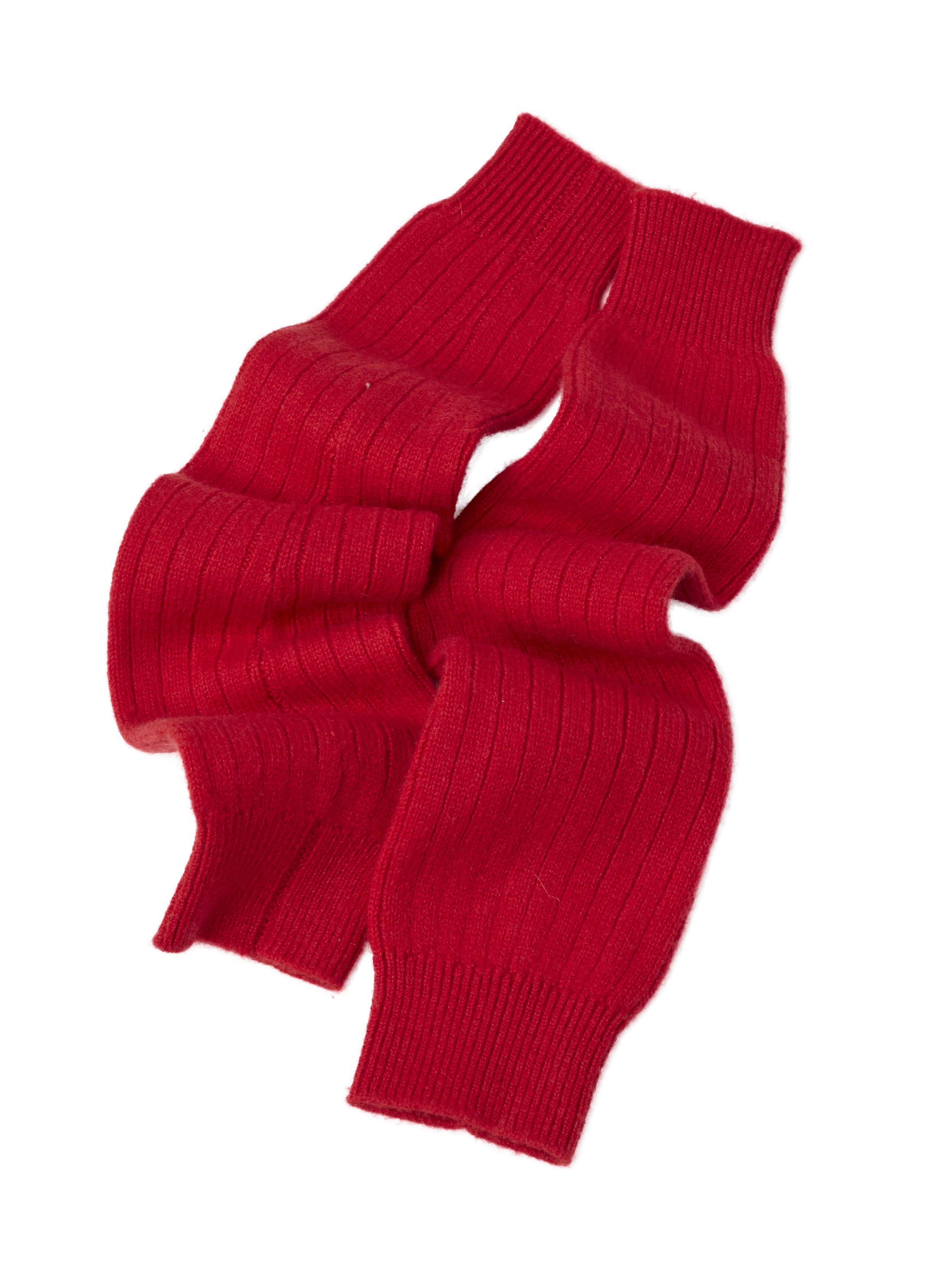 Pure Cashmere Leg Warmers (Crimson)