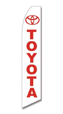 Toyota with Logo Polyester 138 x 30 in. Feather Banner NeoPlex Color: White/Red