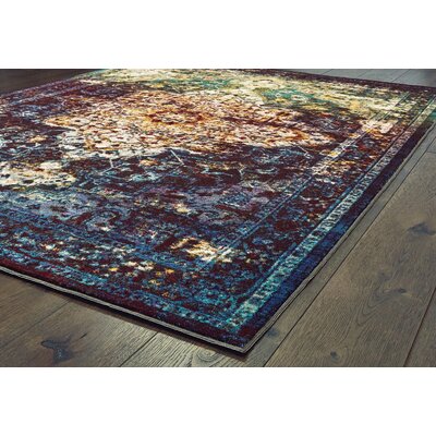 United Weavers Bohemian Bahama Beige/Blue Area Rug Panama Jack Home Rug Size: Rectangle 5'2