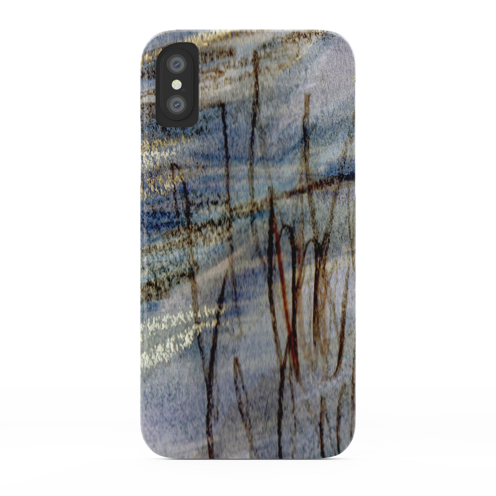 Egret in Blue Phone Case by bepa