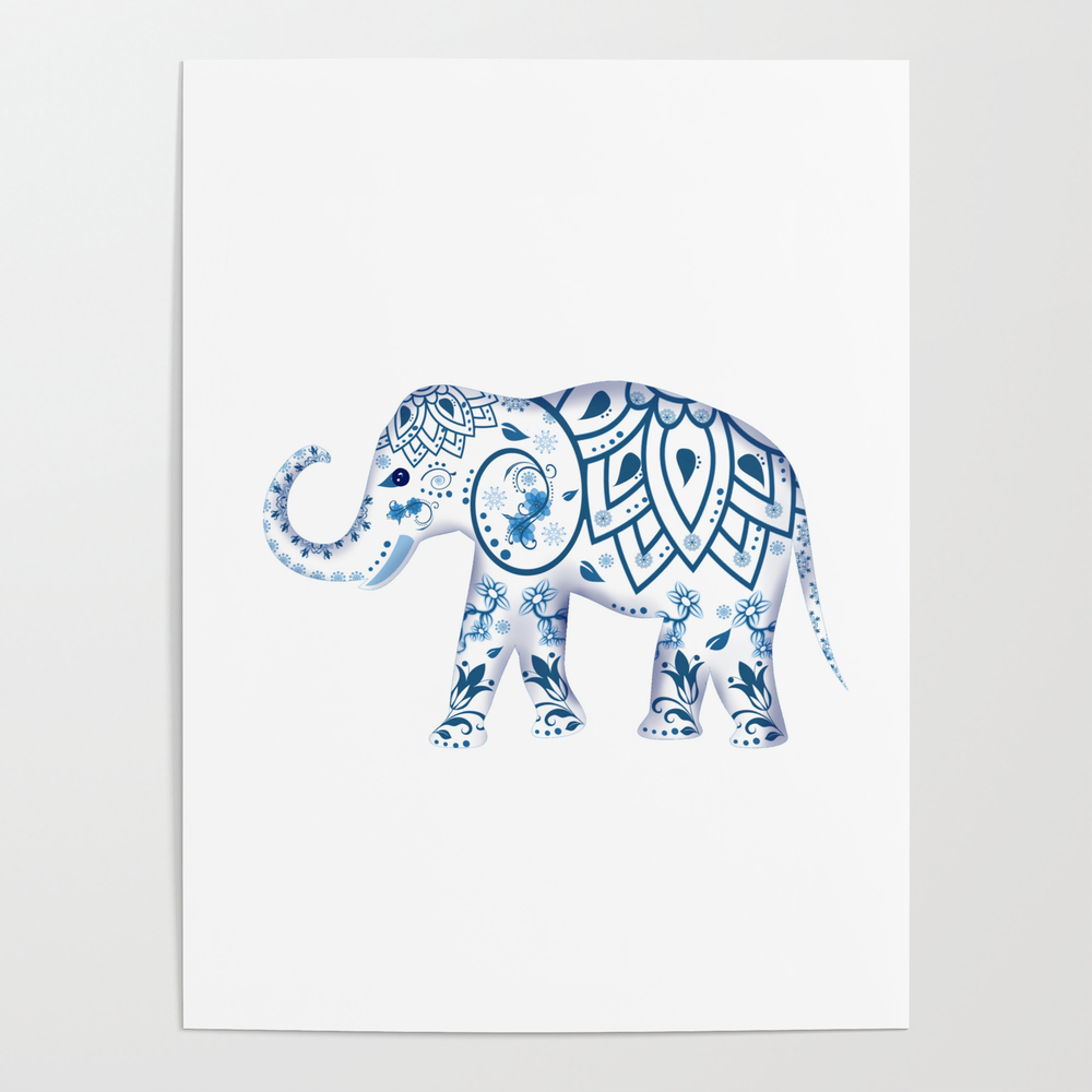 Mandala Elephant Art Poster by mmarinova