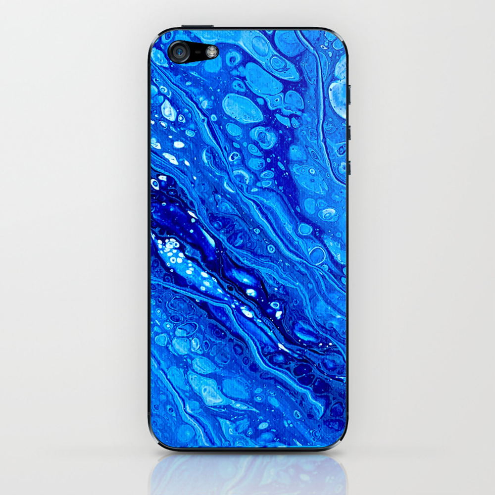 Blue Splash iPhone & iPod Skin by lauriestefanocreative