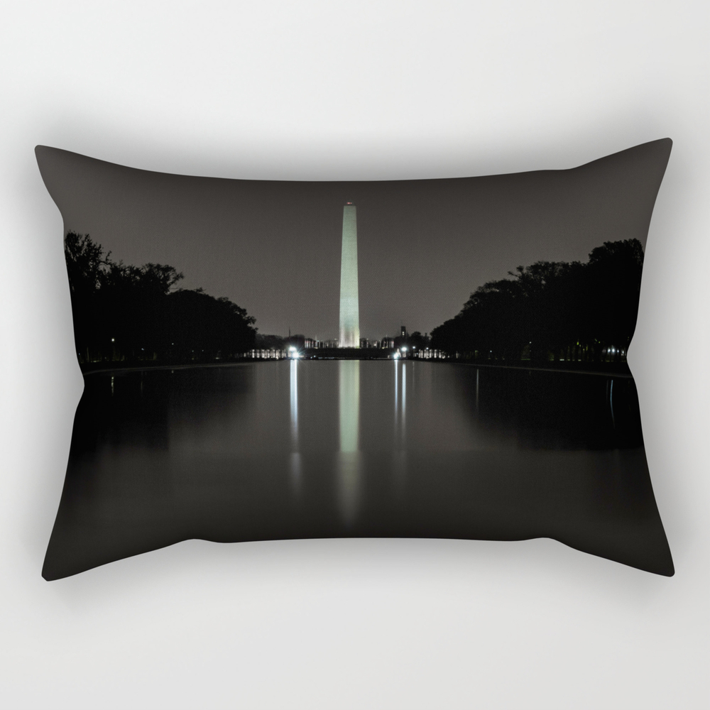 Washington Monument at Night Rectangular Pillow by tootalledphotography