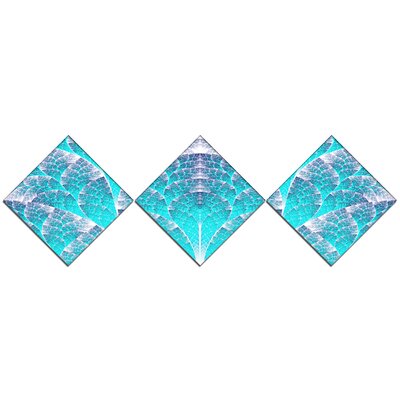 'Exotic Blue Biological Organism' Graphic Art Print Multi-Piece Image on Canvas East Urban Home