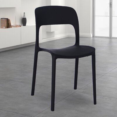 Moos Side Chair Latitude Run® Color: Black